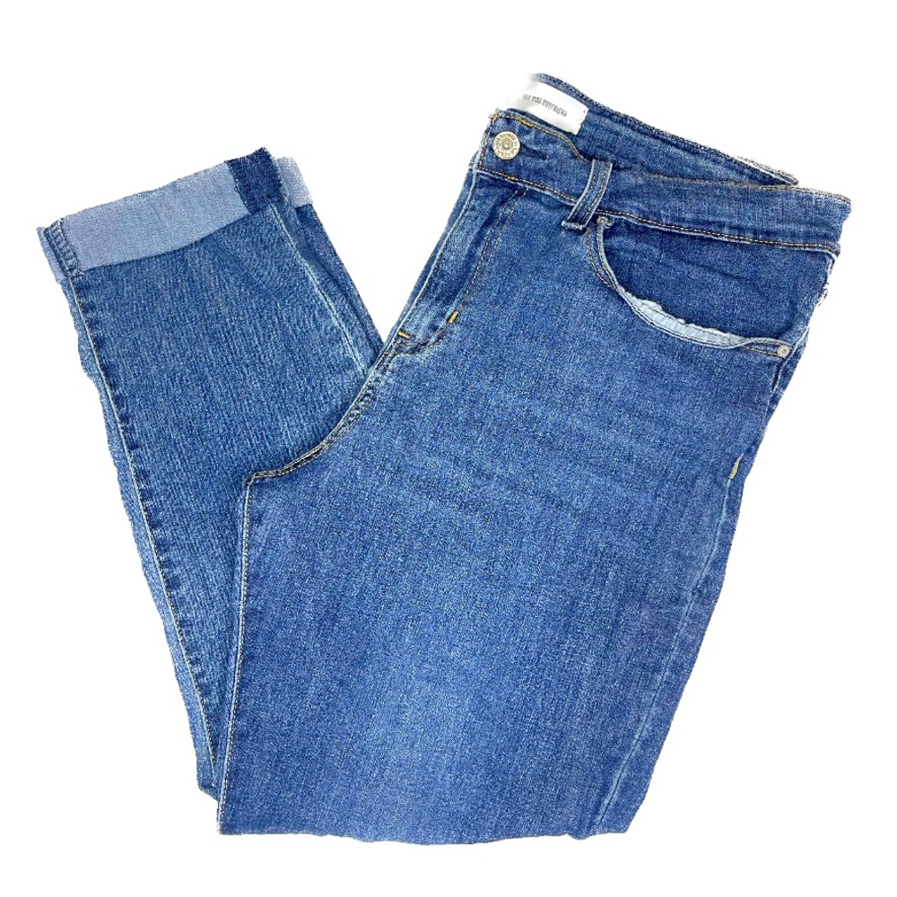 signature Levi strauss mid rise distressed blue boyfriend jeans 16-33w